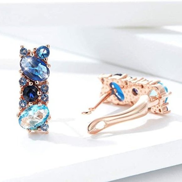 NEW Sparkling Bling Swarovski Crystal Rhinestone Earrings + FREE Gift! - Picture 2 of 8